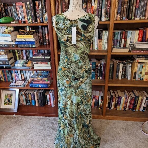 SUNNY girl maxi dress size small chiffon animal print nwt modcloth - Picture 4 of 6